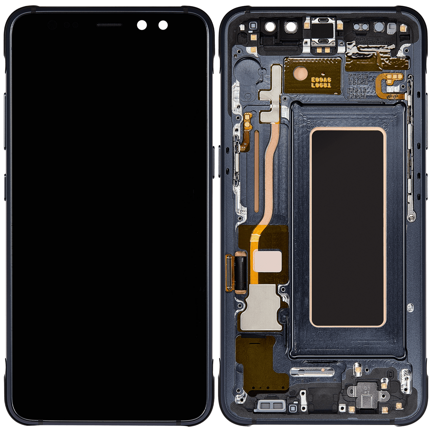 OLED Assembly With Frame For Samsung Galaxy S8 Active (Refurbished) (Meteor Gray)