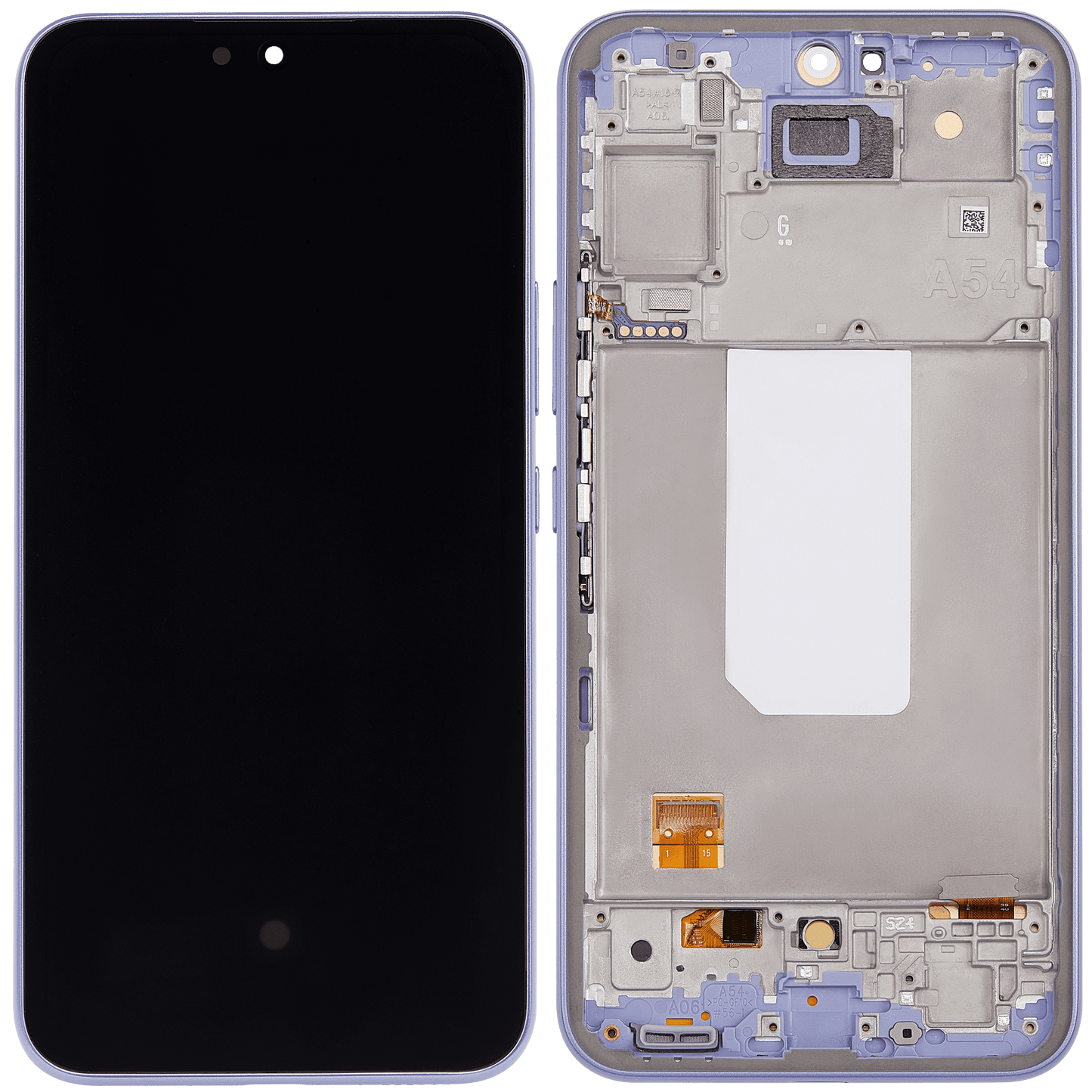 OLED Assembly With Frame For Samsung Galaxy A54 5G (A546 / 2023) (US & International Version) (Aftermarket Plus) (Violet)