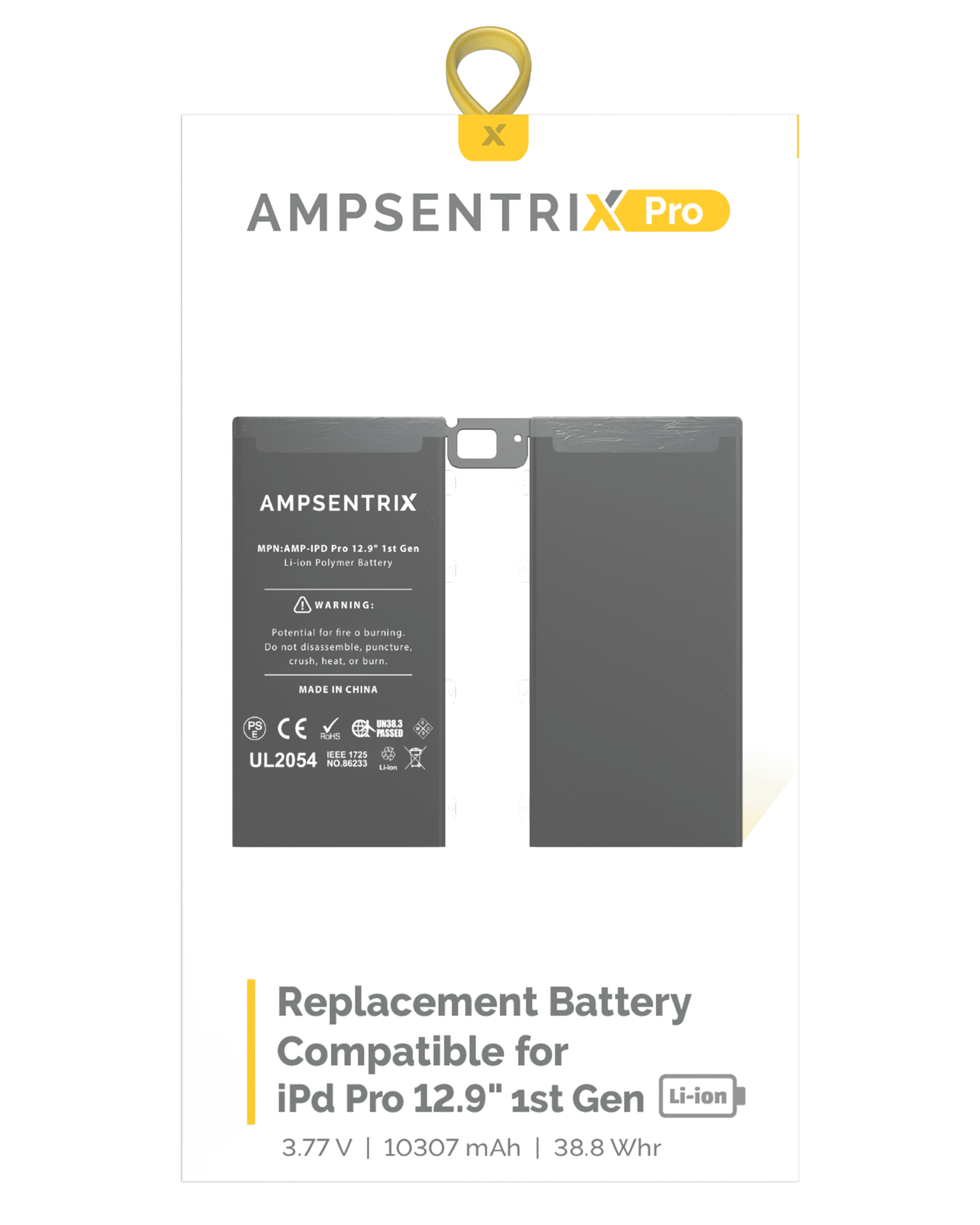 Replacement Battery For iPad Pro 12.9" 1st Gen (2015) (AmpSentrix Pro)