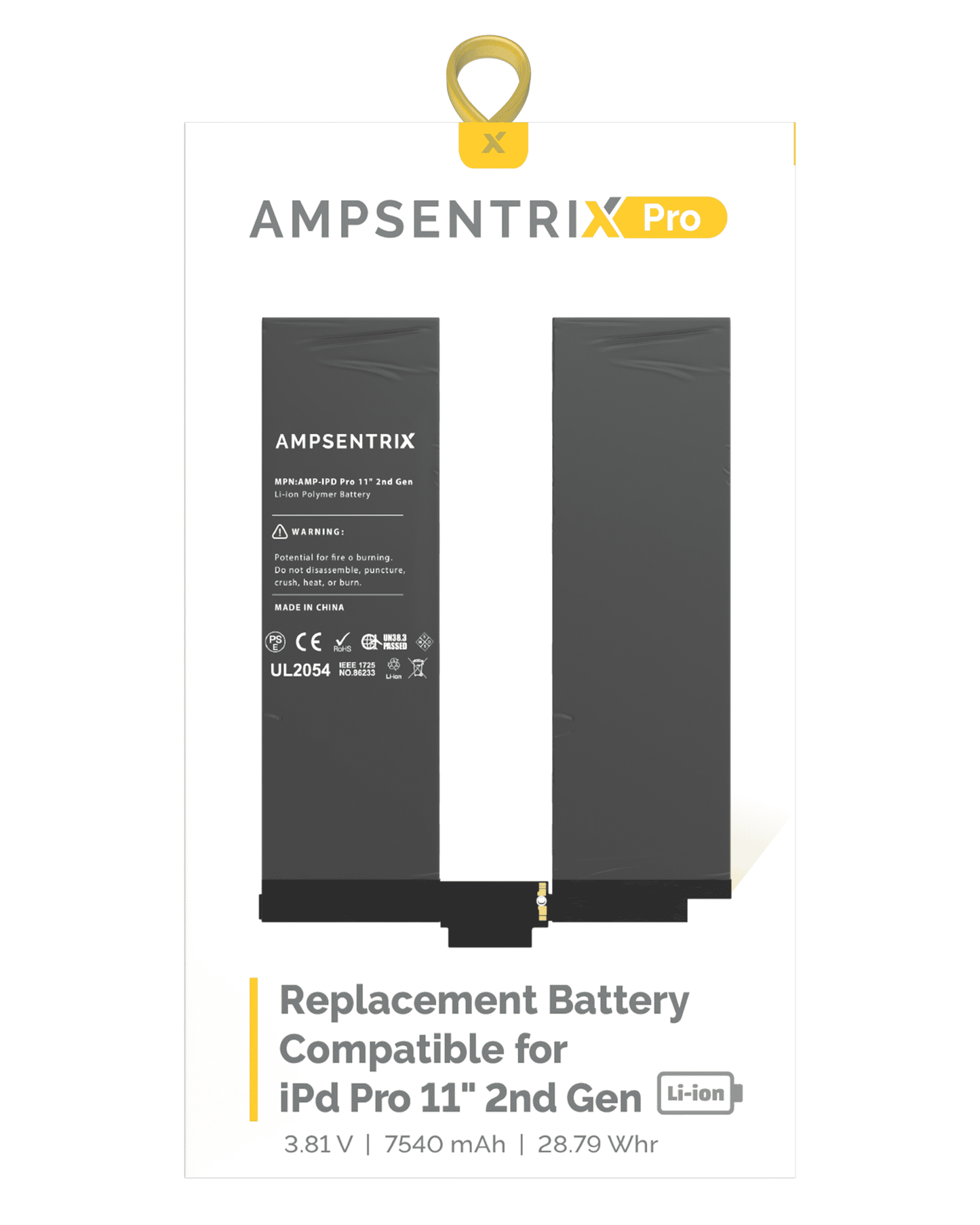 Replacement Battery For iPad Pro 11" 2nd Gen (2020) (AmpSentrix Pro)