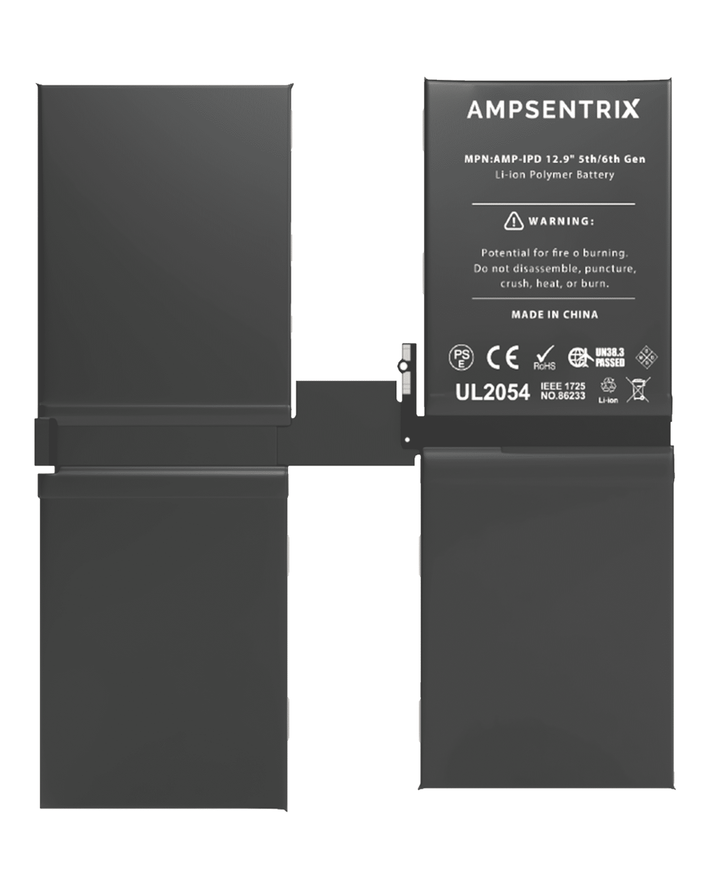 Replacement Battery For iPad Pro 12.9" 5th Gen (2021) / 6th Gen (2022) (AmpSentrix Pro)