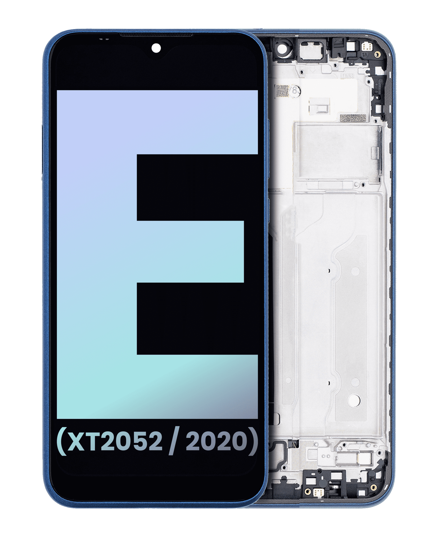 LCD Assembly With Frame For Motorola Moto E (XT2052 / 2020) (Genuine OEM) (Midnight Blue) - image 1