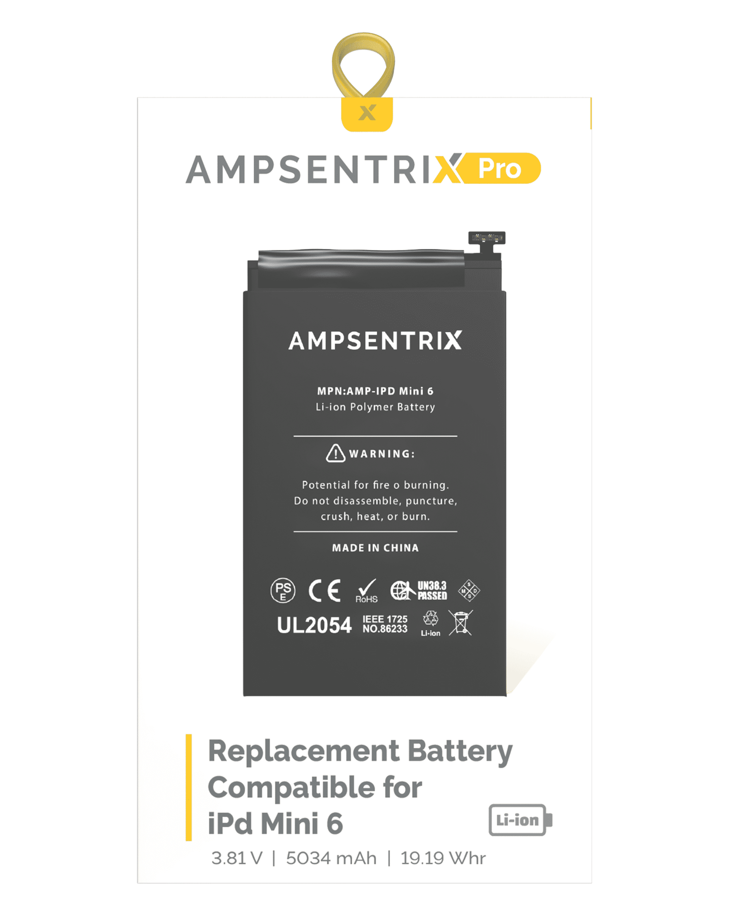 Replacement Battery For iPad Mini 6 / iPad Mini 7 (AmpSentrix Pro)