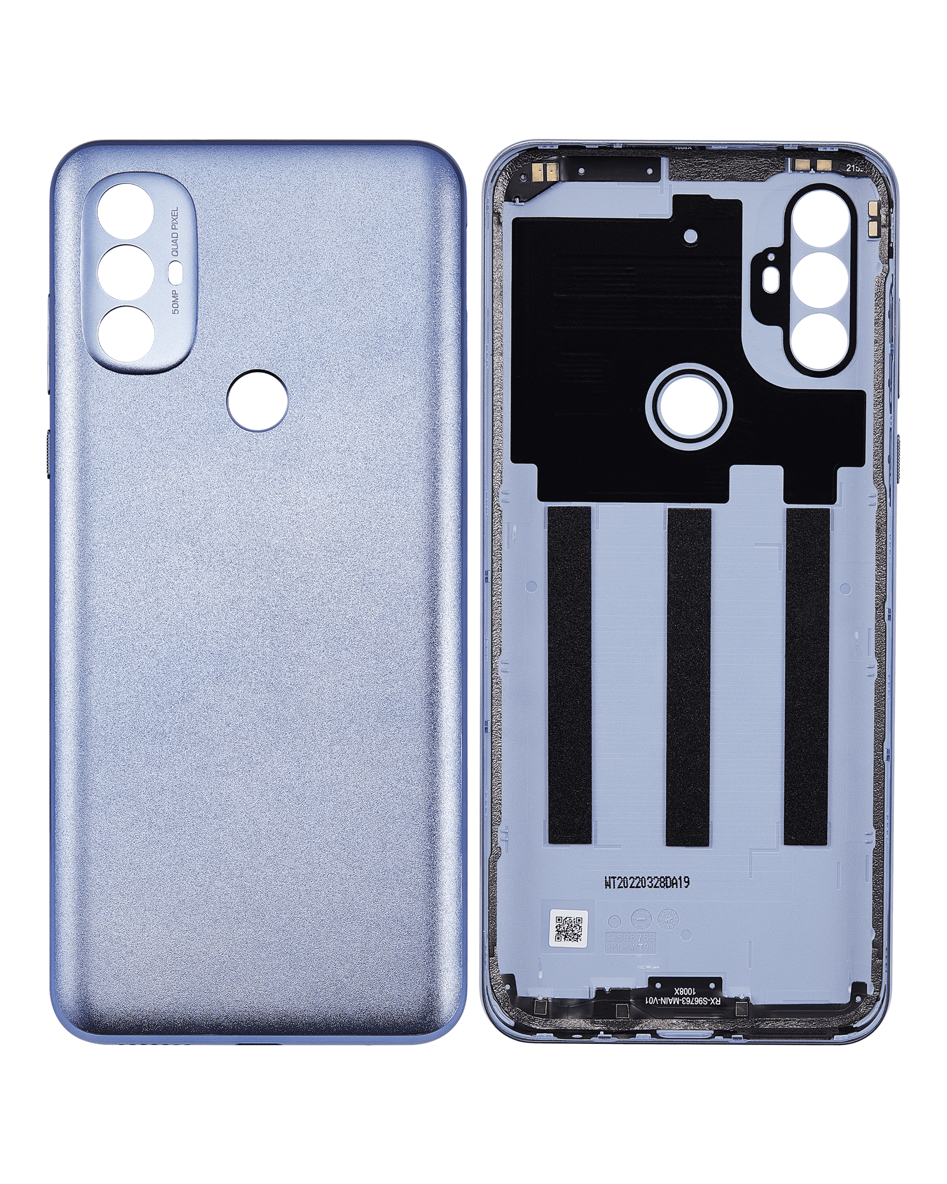 Back Cover Glass For Motorola Moto G Power (XT2165 / 2022) (Aftermarket Plus) (Opal Silver) replacement part SKU 107085004132 image 2