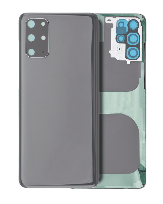 Back Cover Glass With Camera Lens For Samsung Galaxy S20 Plus 5G (No Logo) (Aftermarket Plus) (Cosmic Gray)