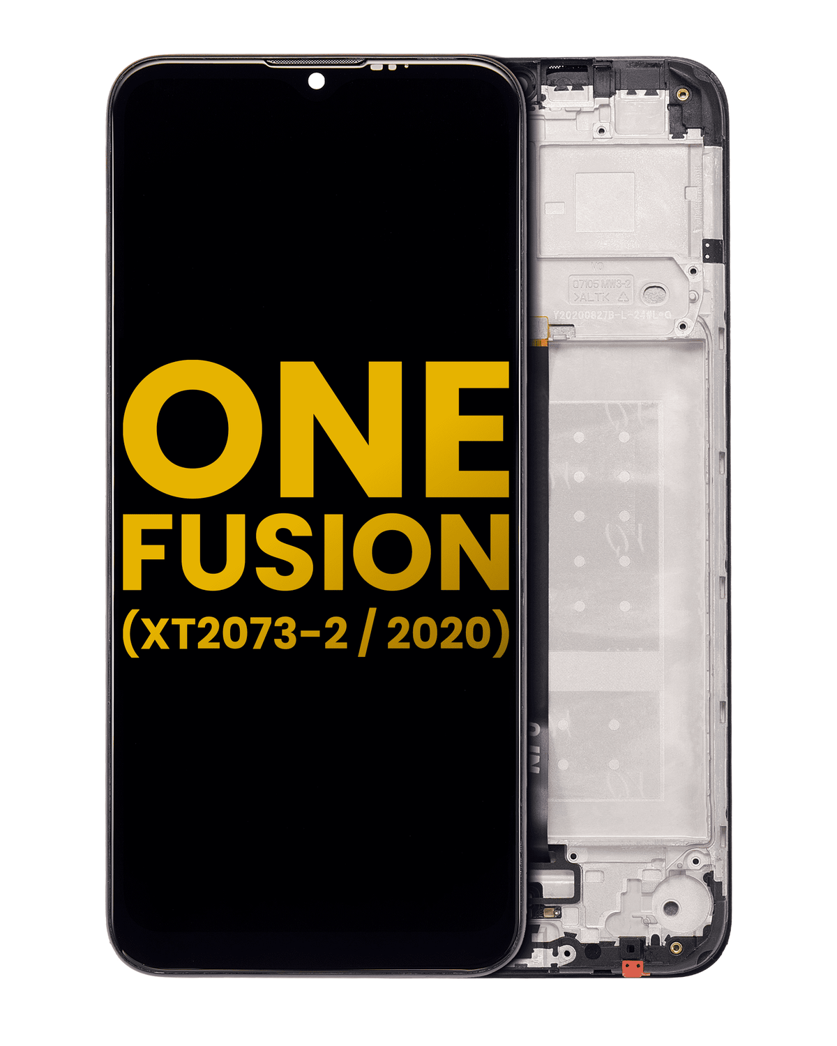 LCD Assembly With Frame For Motorola One Fusion (XT2073 / 2020) (Refurbished) (Black) - Motorola replacement part - product image 1 - SKU 107082023502