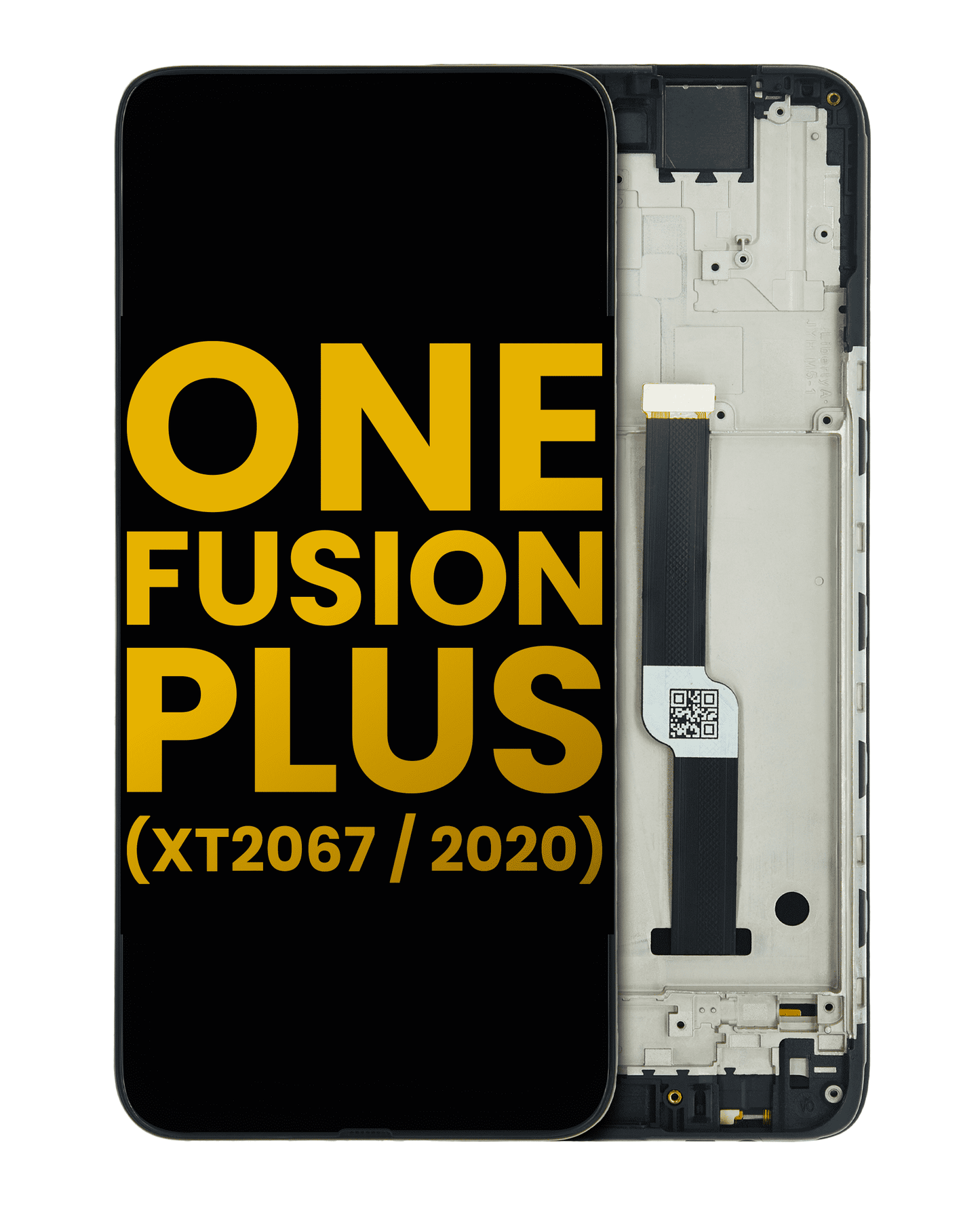 LCD Assembly With Frame For Motorola One Fusion Plus (XT2067 / 2020) (Refurbished) (Black) - Motorola replacement part - product image 1 - SKU 107082023703