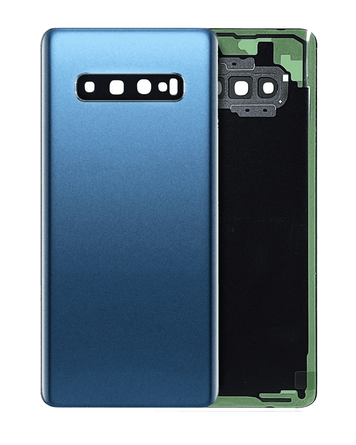 Back cover Glass With Camera Lens For Samsung Galaxy S10 Plus (No Logo) (Aftermarket Plus) (Prism Blue)