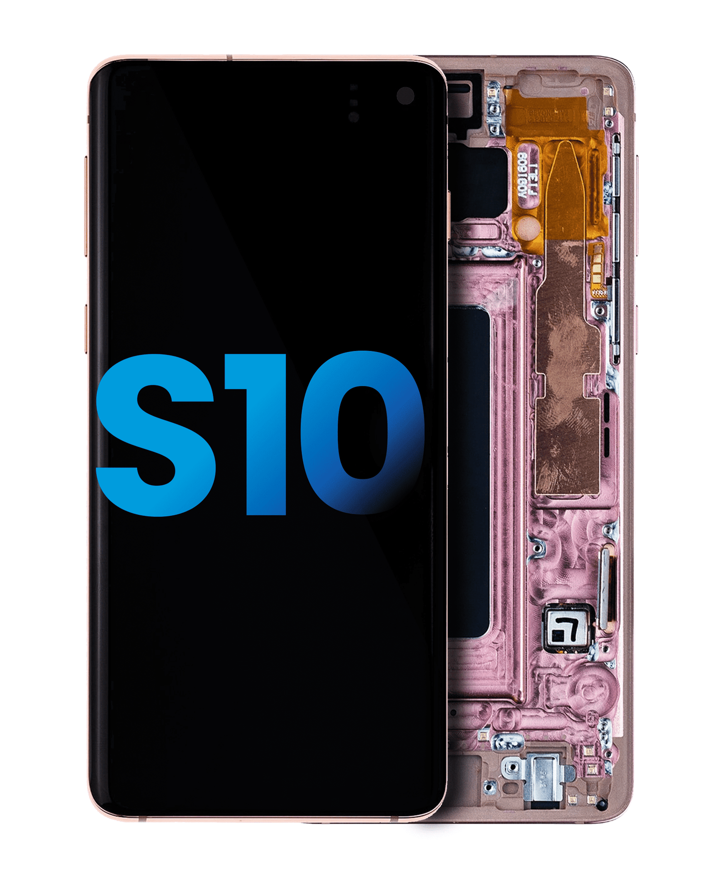 LCD Assembly With Frame (Without Fingerprint Sensor) For Samsung Galaxy S10 (Aftermarket Plus: TFT) (Flamingo Pink)