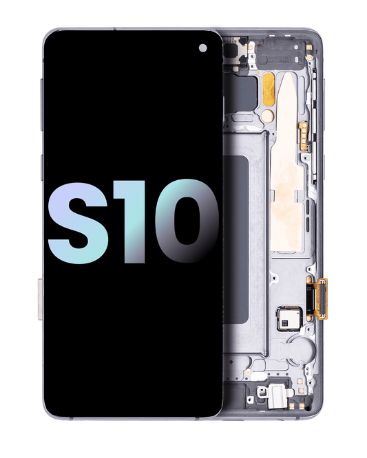 OLED Assembly With Frame For Samsung Galaxy S10 (Service Pack) (Prism / Ceramic Black)