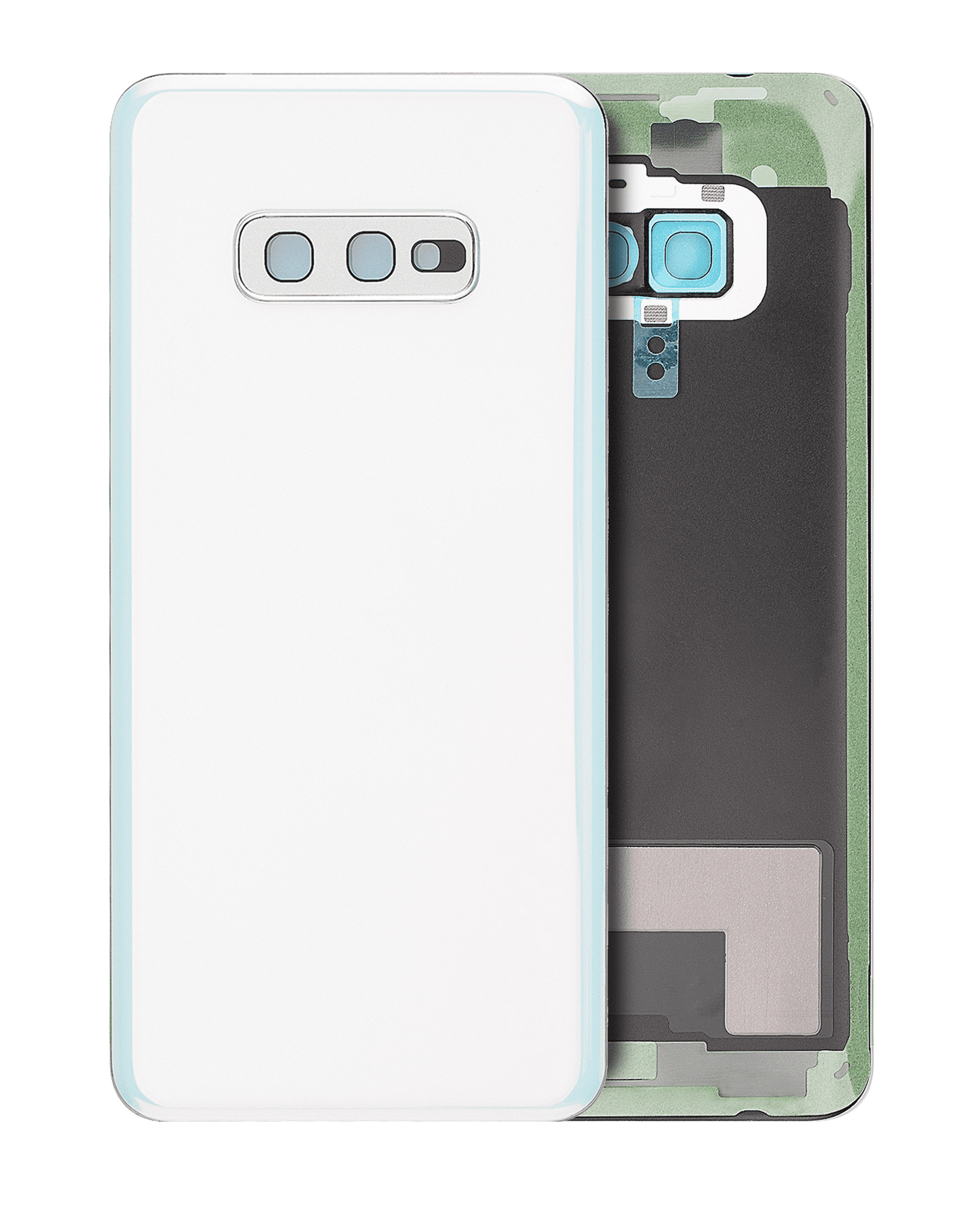 Back cover Glass With Camera Lens For Samsung Galaxy S10E (No Logo) (Aftermarket Plus) (Prism White)