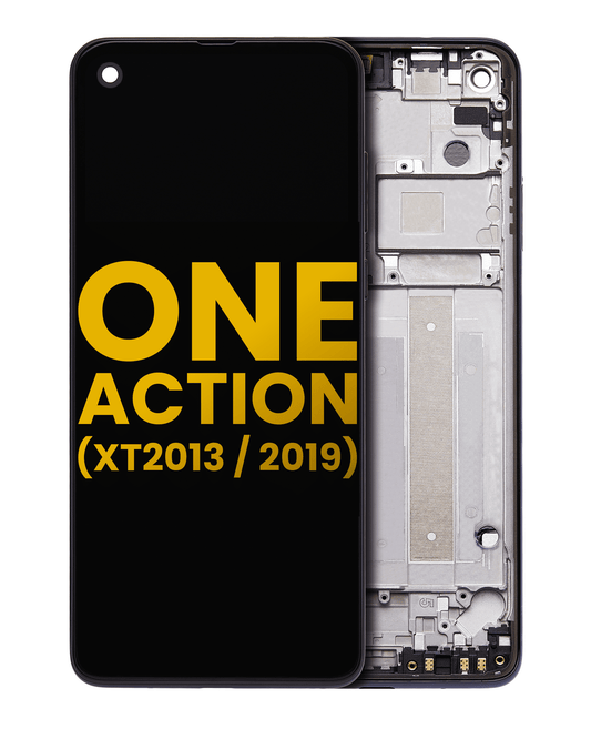LCD Assembly With Frame For Motorola One Action (XT2013-1 / XT2013-2 / XT2013-4 / 2019) (Refurbished) (Denim Blue) - Motorola replacement part - product image 1 - SKU 107085002901