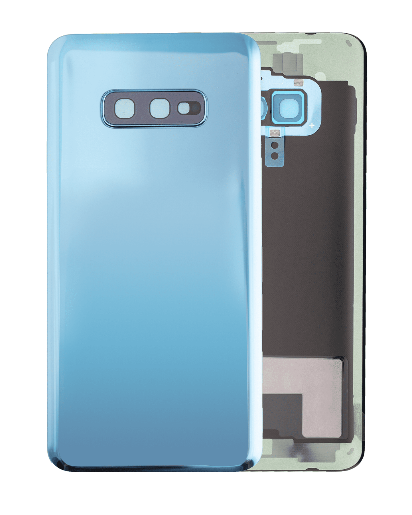 Back cover Glass With Camera Lens For Samsung Galaxy S10E (No Logo) (Aftermarket Plus) (Prism Blue)