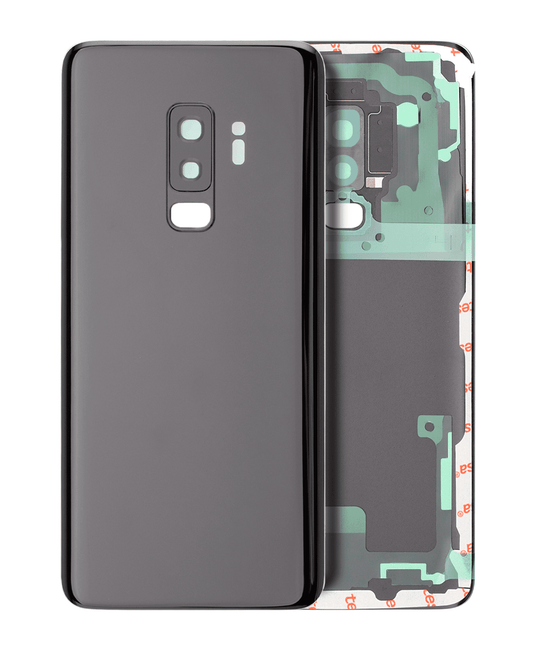 Back Cover Glass With Camera Lens For Samsung Galaxy S9 Plus (No Logo) (Aftermarket Plus) (Midnight Black)