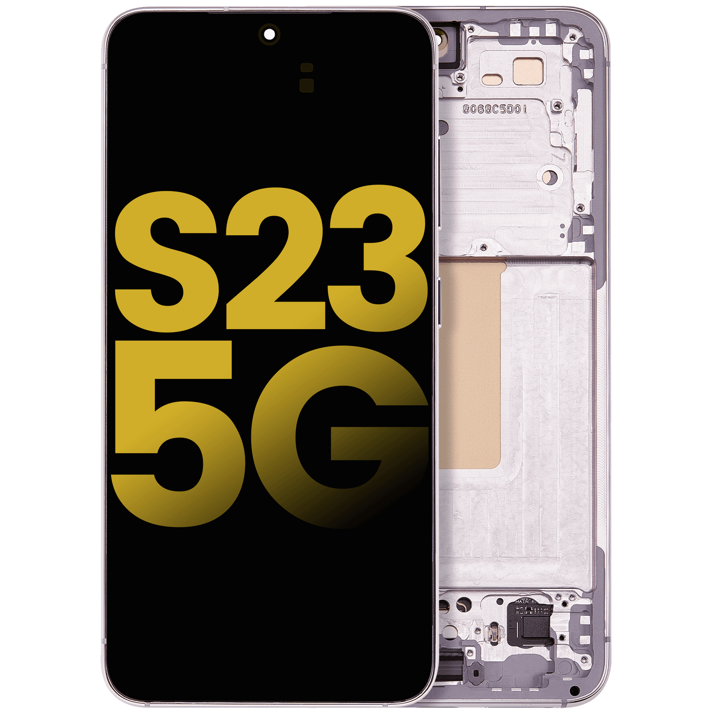 OLED Assembly With Frame For Samsung Galaxy S23 5G (US & International) (Refurbished) (Pink / Lavender)