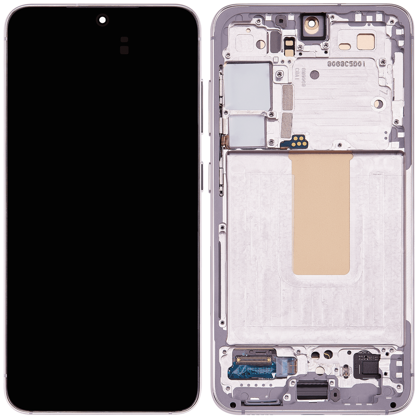 OLED Assembly With Frame For Samsung Galaxy S23 5G (US & International) (Refurbished) (Pink / Lavender)