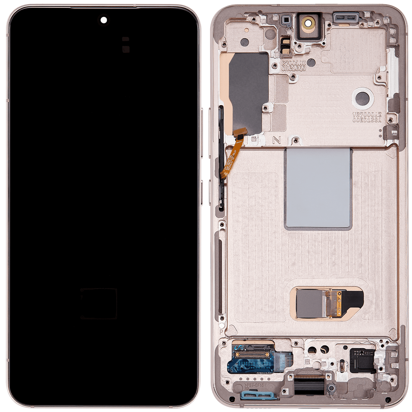 OLED Assembly With Frame For Samsung Galaxy S22 5G (US & International Version) (Refurbished) (Pink Gold)