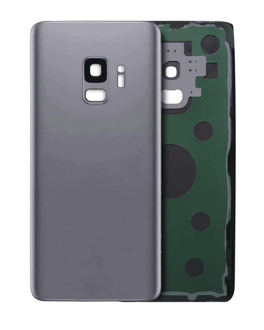 Back Cover Glass With Camera Lens For Samsung Galaxy S9 (No Logo) (Aftermarket Plus) (Titanium Gray)
