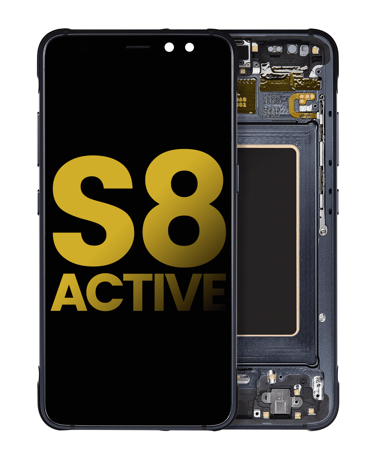 OLED Assembly With Frame For Samsung Galaxy S8 Active (Refurbished) (Meteor Gray)