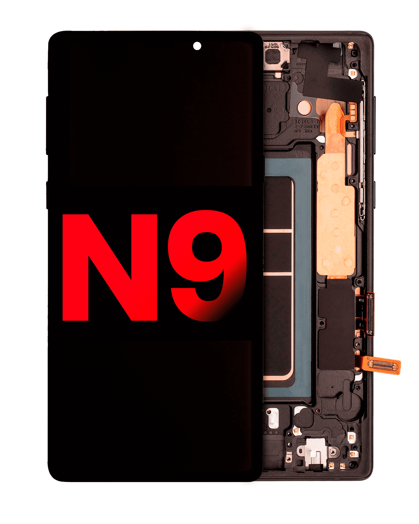 OLED Assembly With Frame For Samsung Galaxy Note 9 (Aftermarket Plus) (Midnight Black)