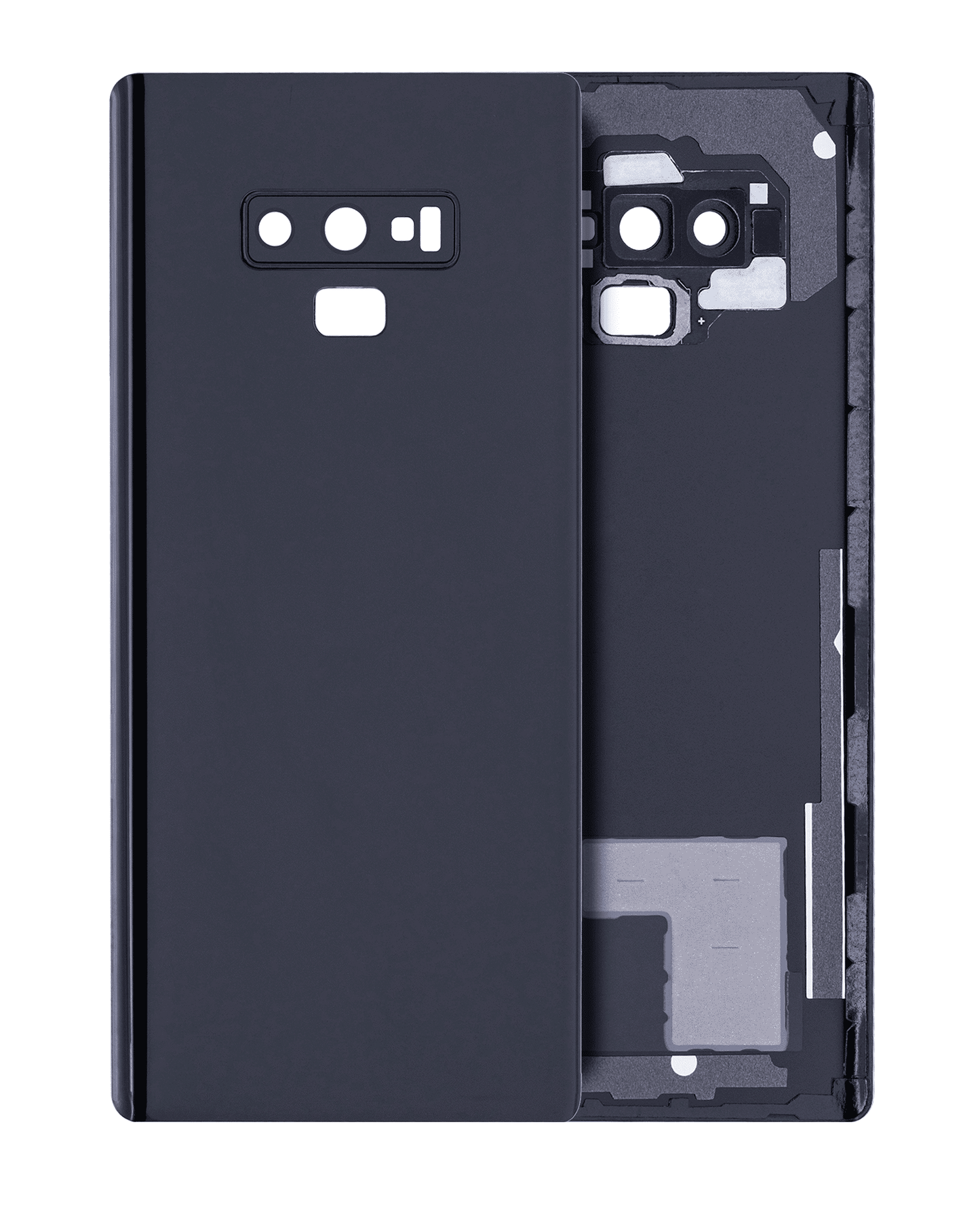 Back Cover Glass With Camera Lens For Samsung Galaxy Note 9 (No Logo) (Aftermarket Plus) (Midnight Black)