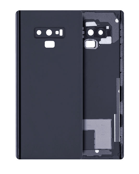 Back Cover Glass With Camera Lens For Samsung Galaxy Note 9 (No Logo) (Aftermarket Plus) (Midnight Black)