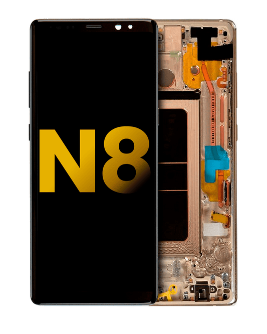 OLED Assembly With Frame For Samsung Galaxy Note 8 (Refurbished) (Maple Gold)