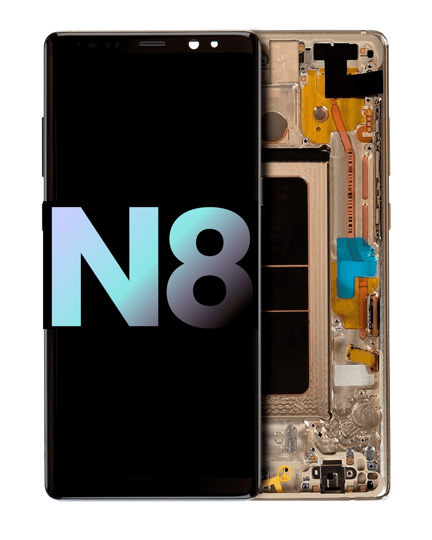 OLED Assembly With Frame For Samsung Galaxy Note 8 (Service Pack) (Maple Gold)