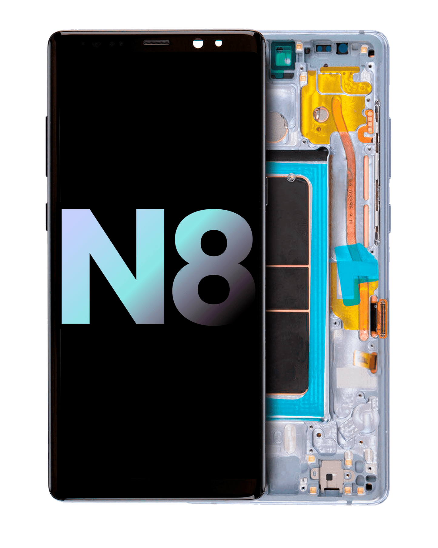 OLED Assembly With Frame For Samsung Galaxy Note 8 (Service Pack) (Orchid Gray)