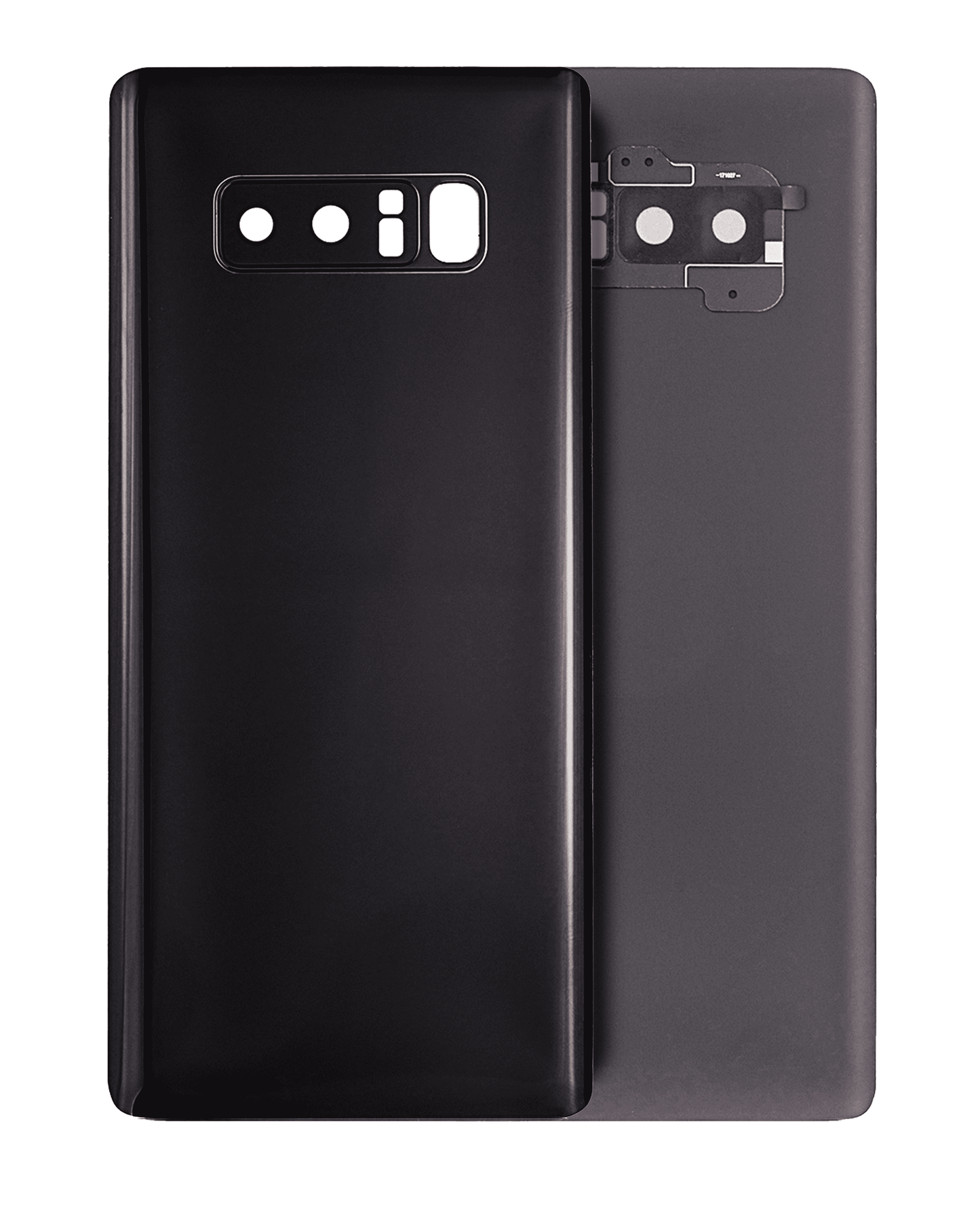Back Cover Glass With Camera Lens For Samsung Galaxy Note 8 (No Logo) (Aftermarket Plus) (Midnight Black)