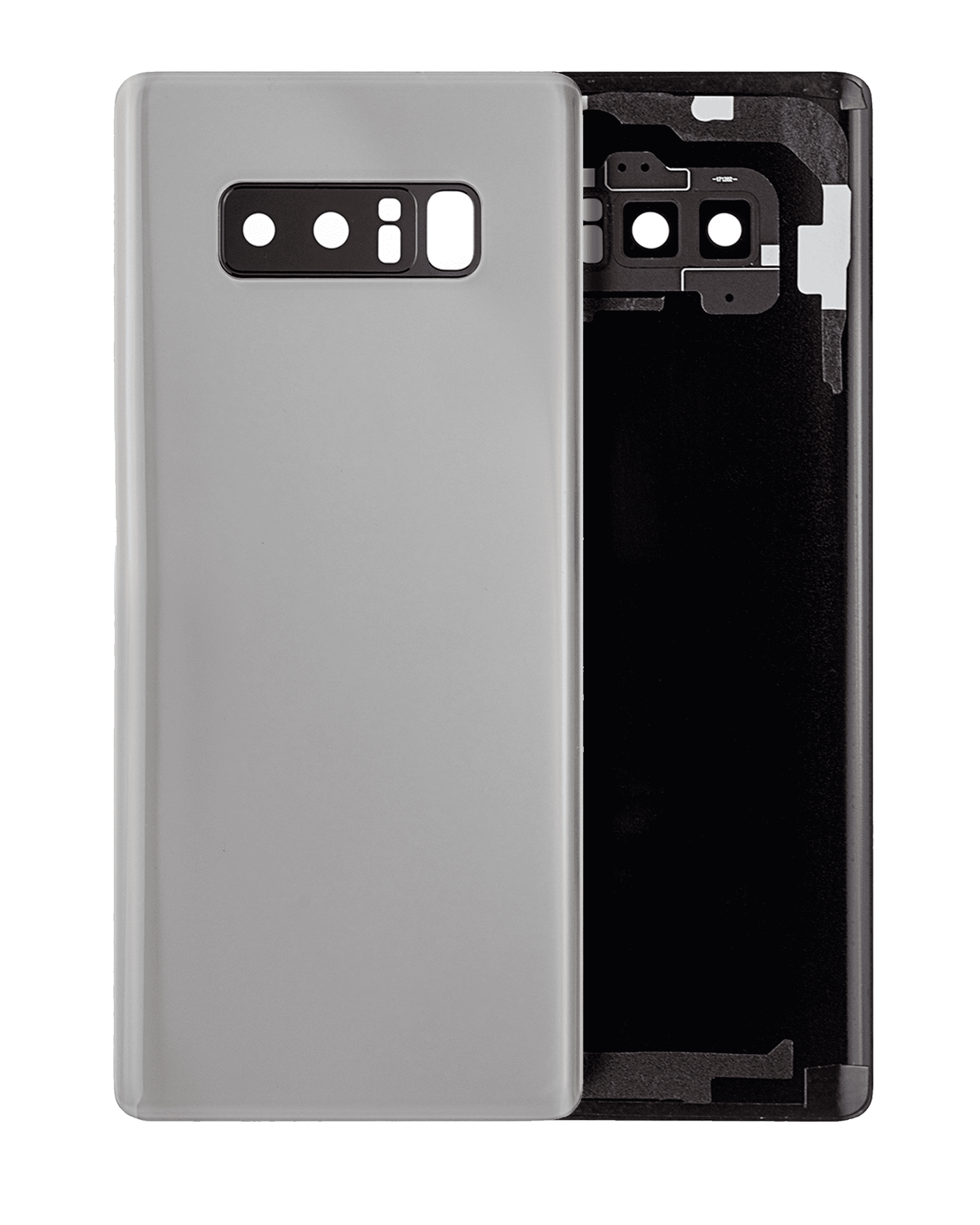 Back Cover Glass With Camera Lens For Samsung Galaxy Note 8 (No Logo) (Aftermarket Plus) (Silver)