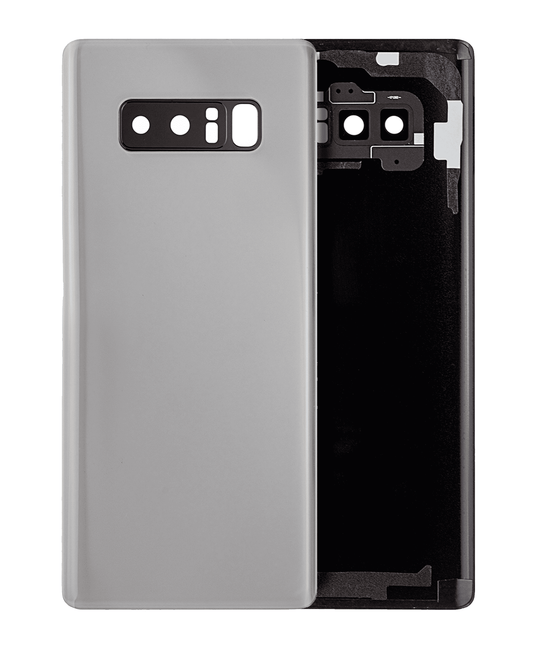 Back Cover Glass With Camera Lens For Samsung Galaxy Note 8 (No Logo) (Aftermarket Plus) (Silver)