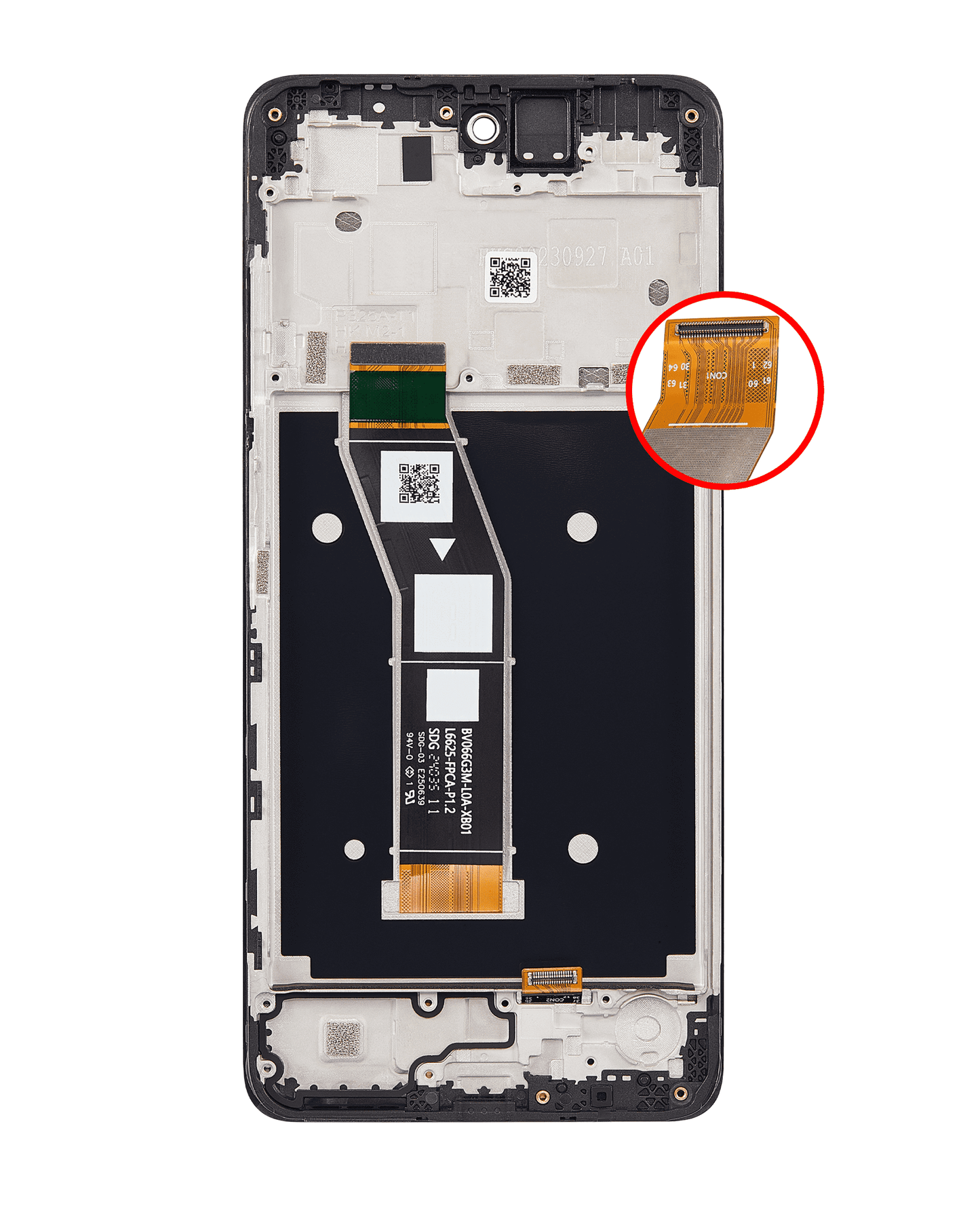 LCD Assembly With Frame For Motorola Moto G24 (XT2423 / 2024) / G24 Power (XT2425-1 / 2024) (Refurbished) (All replacement part SKU 107082142102 image 3