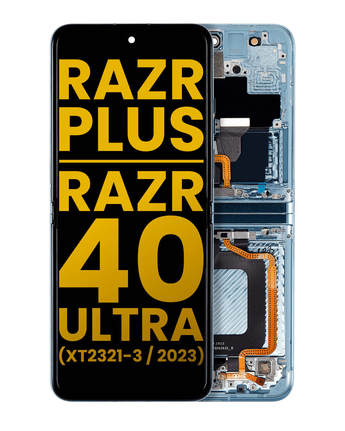 Inner OLED Assembly With Frame For Motorola Moto Razr Plus 2023 / Razr 40 Ultra (XT2321 - Motorola replacement part image 1