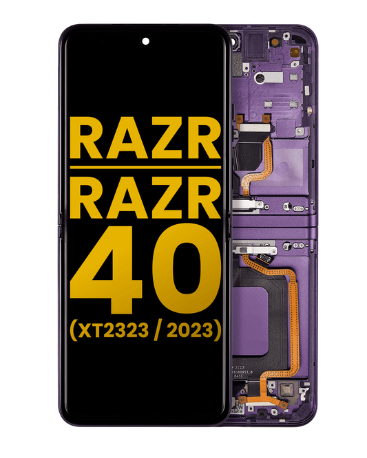 Main OLED Assembly With Frame For Motorola Razr 2023 / Razr 40 (XT2323 / 2023) - Motorola replacement part image 1
