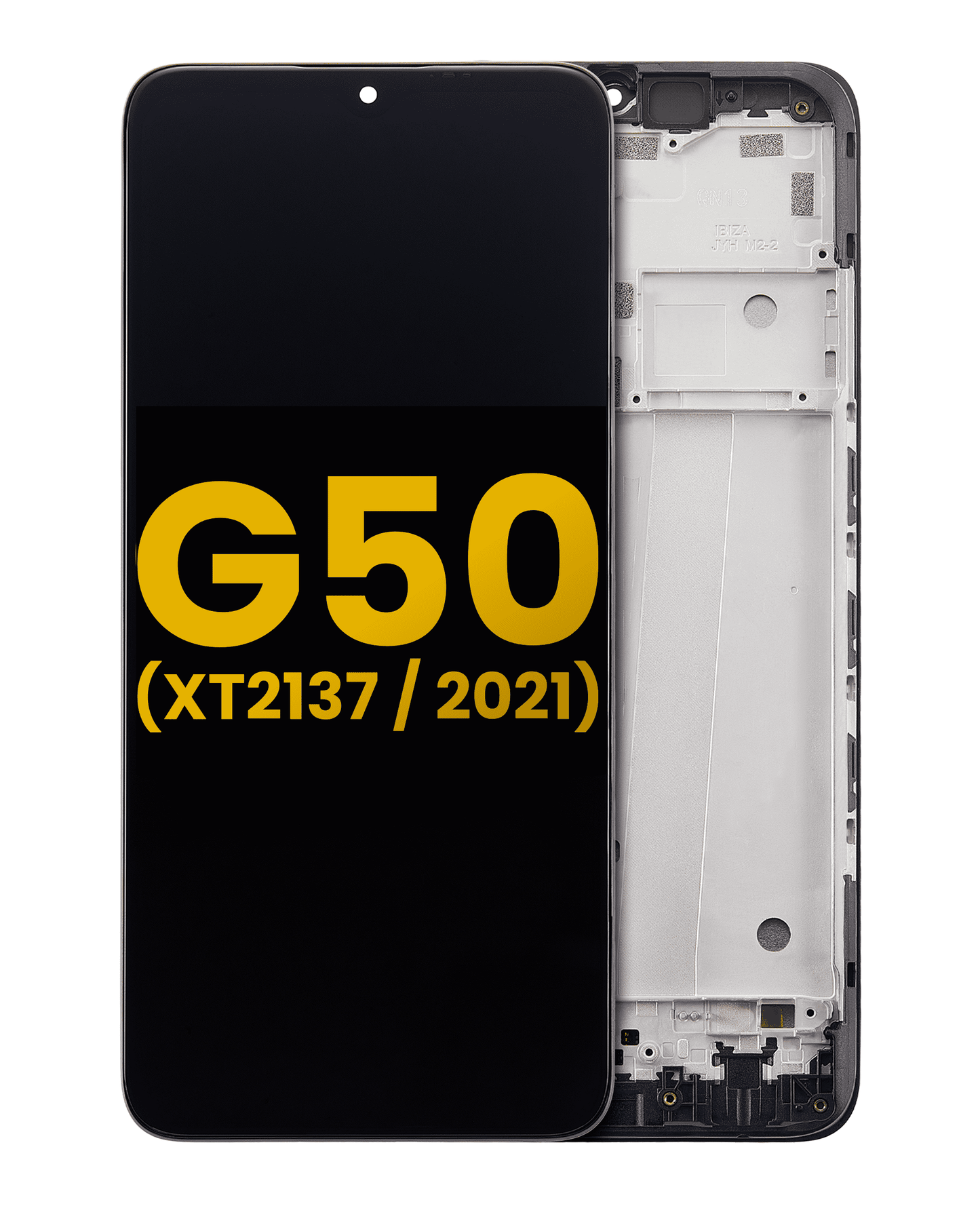 LCD Assembly With Frame For Motorola Moto G50 (XT2137 / 2021) (Refurbished) (All Colors) replacement part for compatible Motorola phone, SKU 107082089304, product image 1