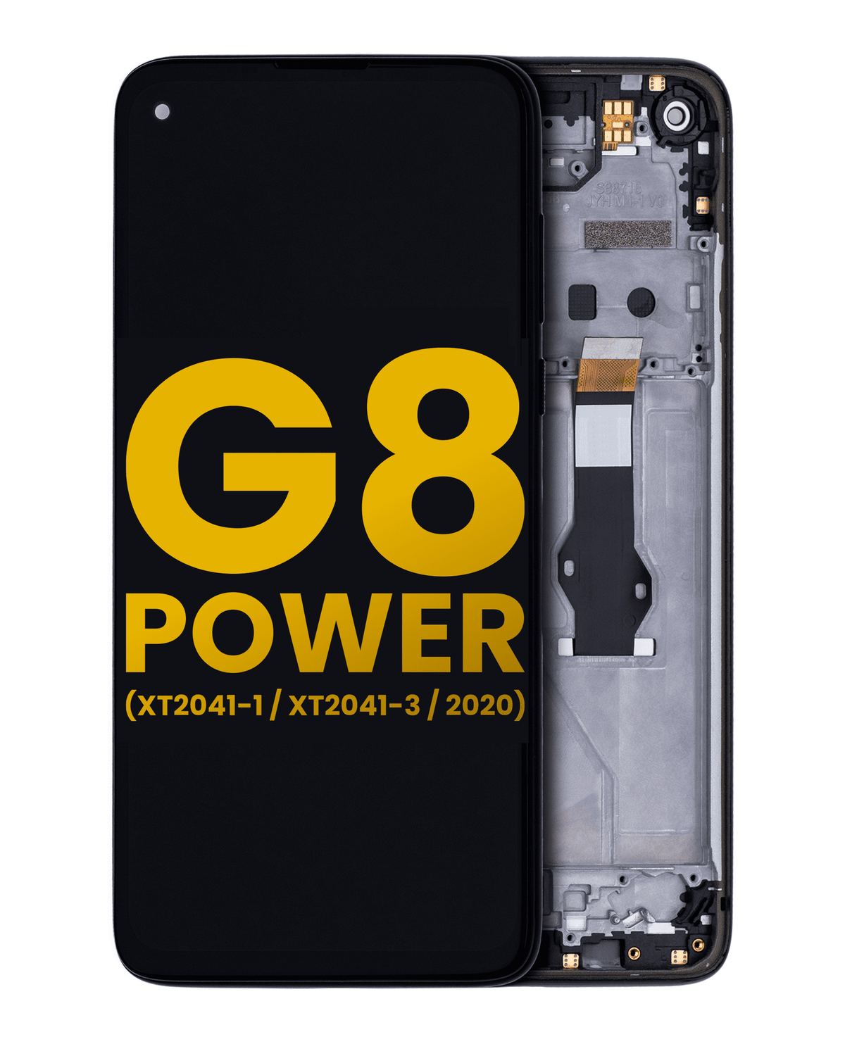 LCD Assembly With Frame For Motorola Moto G8 Power (XT2041-1 / XT2041-3 / 2020) (Refurbished) (Smoke Black) | compatible mobile phone replacement part | SKU 107082069905 | product image 1