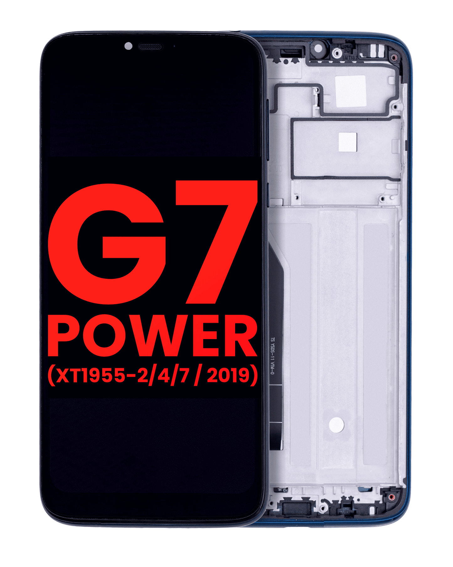 LCD Assembly With Frame For Motorola Moto G7 Power (XT1955-2/4/7 / 2019) (International Version) (154MM) (Aftermarket Plus) (Marine Blue) | compatible mobile phone replacement part | SKU 107082064508 | product image 1