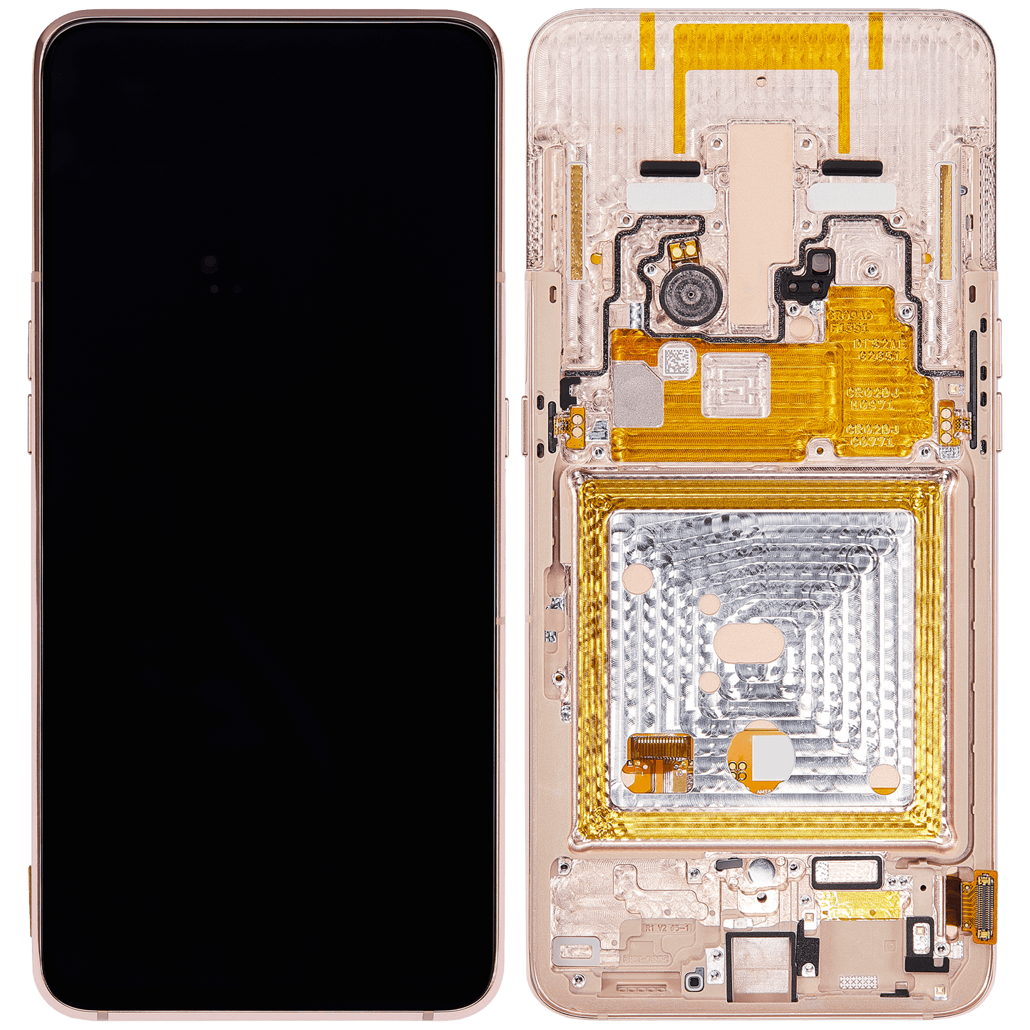 OLED Assembly With Frame For Samsung Galaxy A80 (A805 / 2019) (Angel Gold) (Refurbished)