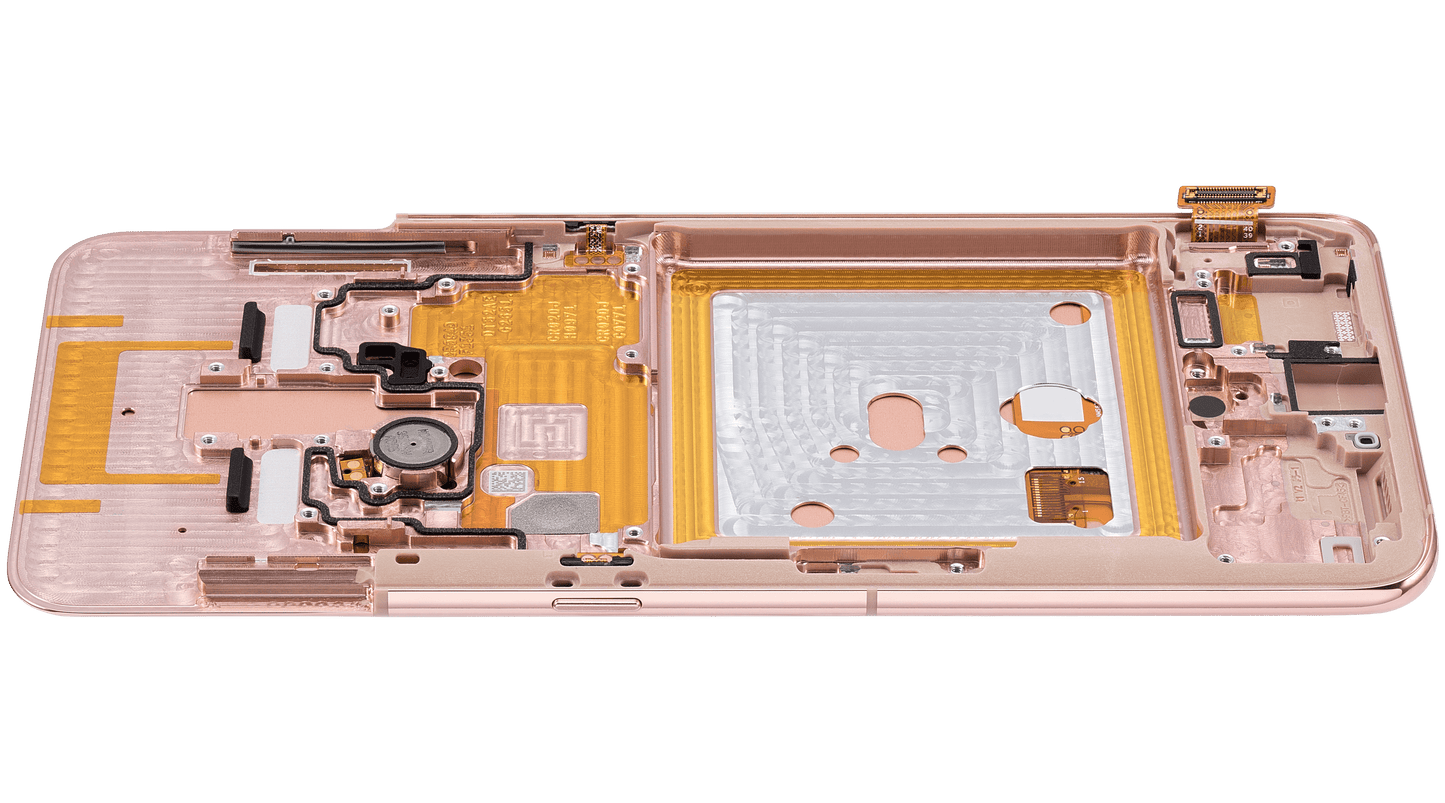 OLED Assembly With Frame For Samsung Galaxy A80 (A805 / 2019) (Angel Gold) (Refurbished)