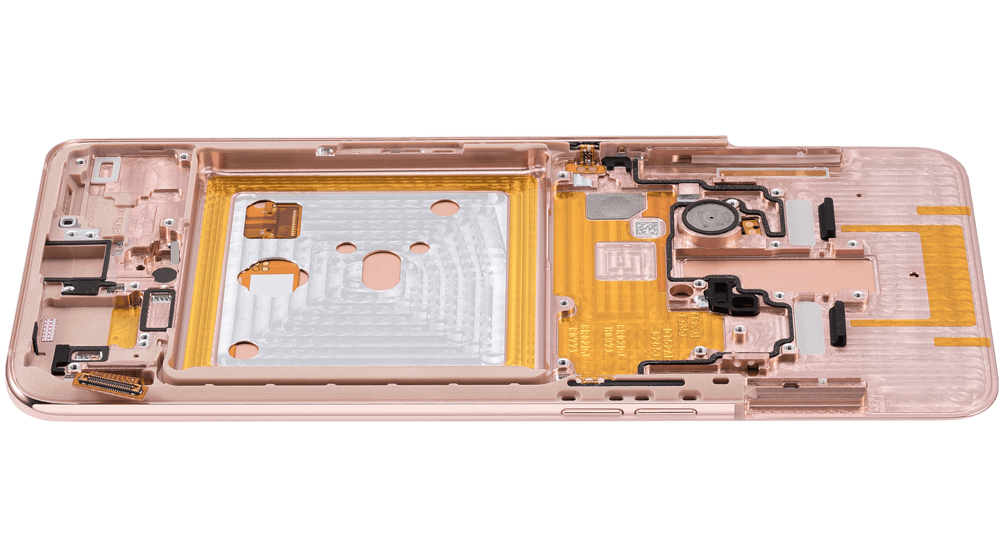 OLED Assembly With Frame For Samsung Galaxy A80 (A805 / 2019) (Angel Gold) (Refurbished)