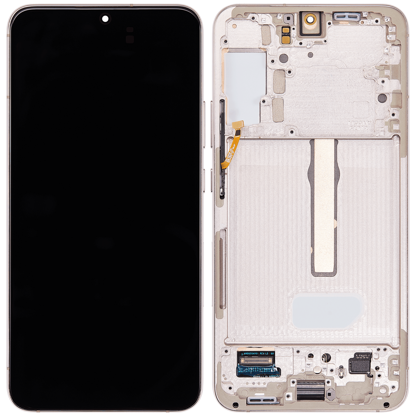 OLED Assembly With Frame For Samsung Galaxy S22 Plus 5G (US & International Version) (Refurbished) (Pink Gold / Violet)