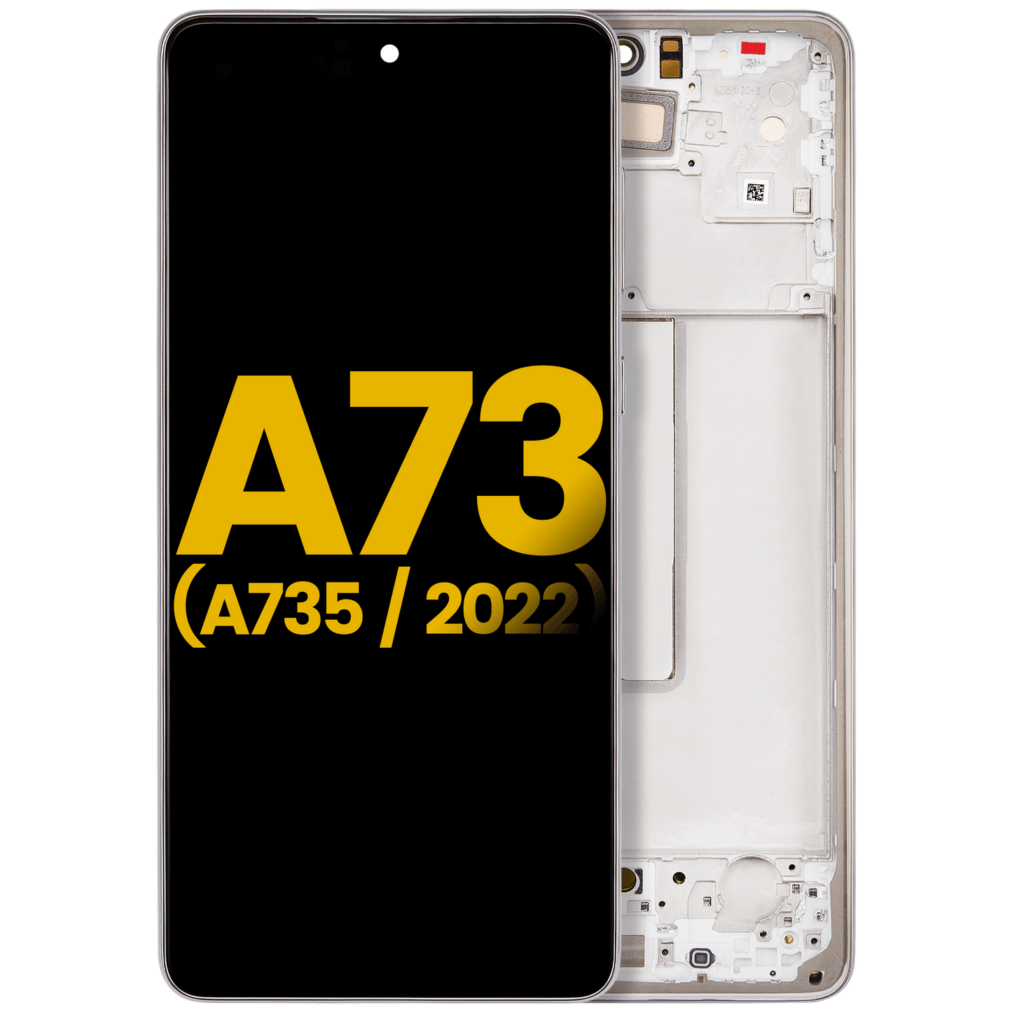 OLED Assembly With Frame For Samsung Galaxy A73 (A735 / 2022) (Refurbished) (White)
