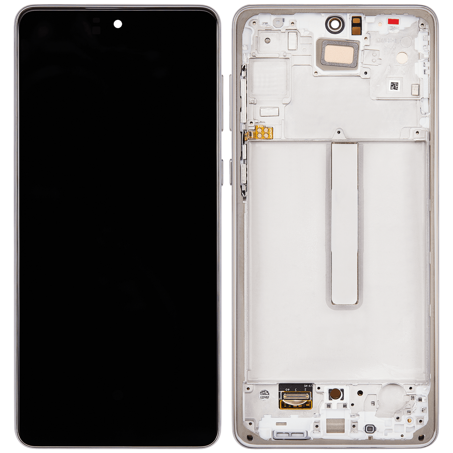 OLED Assembly With Frame For Samsung Galaxy A73 (A735 / 2022) (Refurbished) (White)