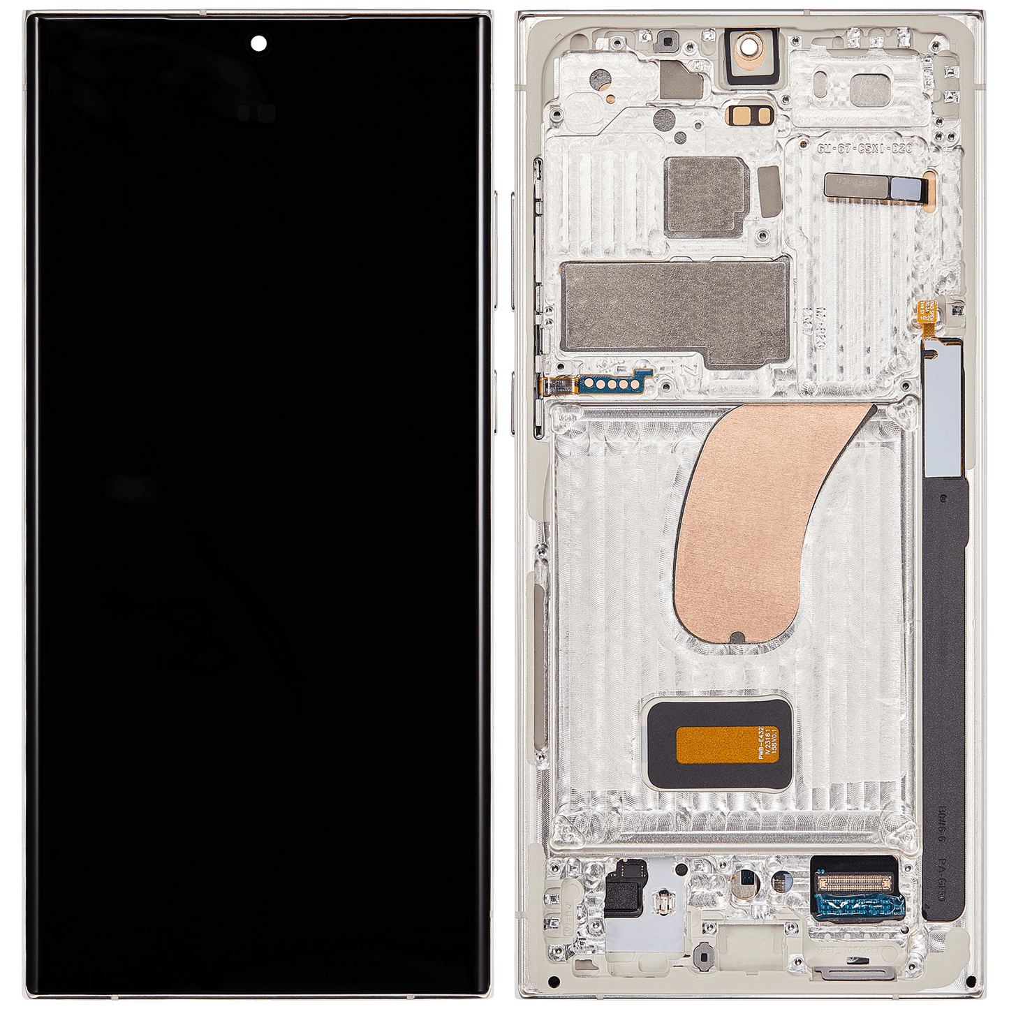 OLED Assembly With Frame For Samsung Galaxy S23 Ultra (US & International) (Refurbished) (Cream)