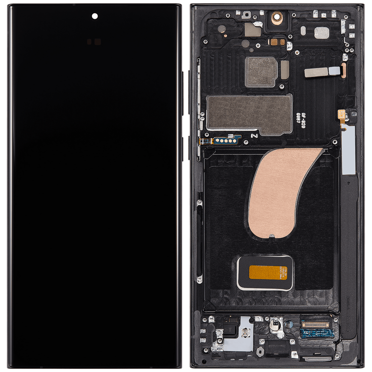 OLED Assembly With Frame For Samsung Galaxy S23 Ultra (US & International) (Refurbished) (Graphite / Red)