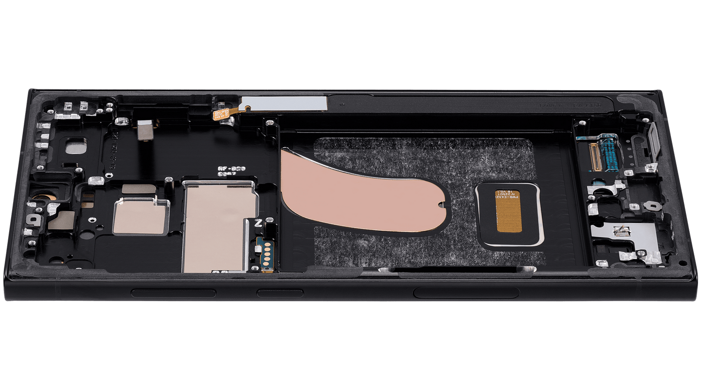 OLED Assembly With Frame For Samsung Galaxy S23 Ultra (US & International) (Refurbished) (Graphite / Red)