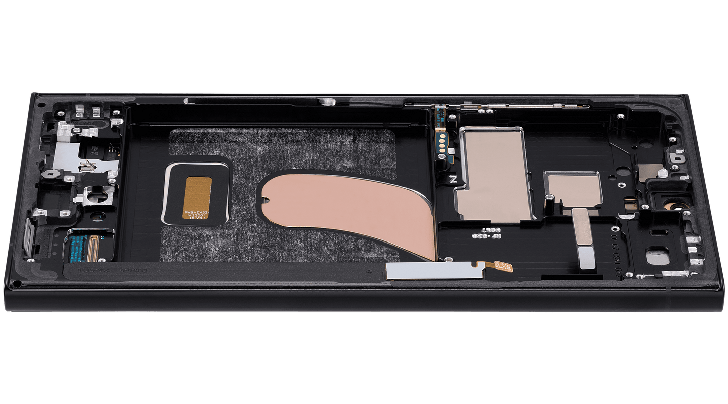 OLED Assembly With Frame For Samsung Galaxy S23 Ultra (US & International) (Refurbished) (Graphite / Red)