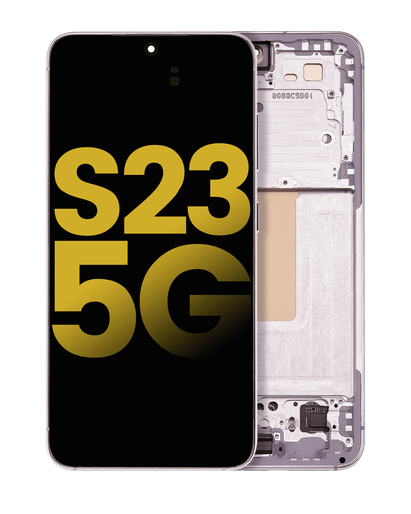 OLED Assembly With Frame For Samsung Galaxy S23 5G (US & International) (Refurbished) (Pink / Lavender)