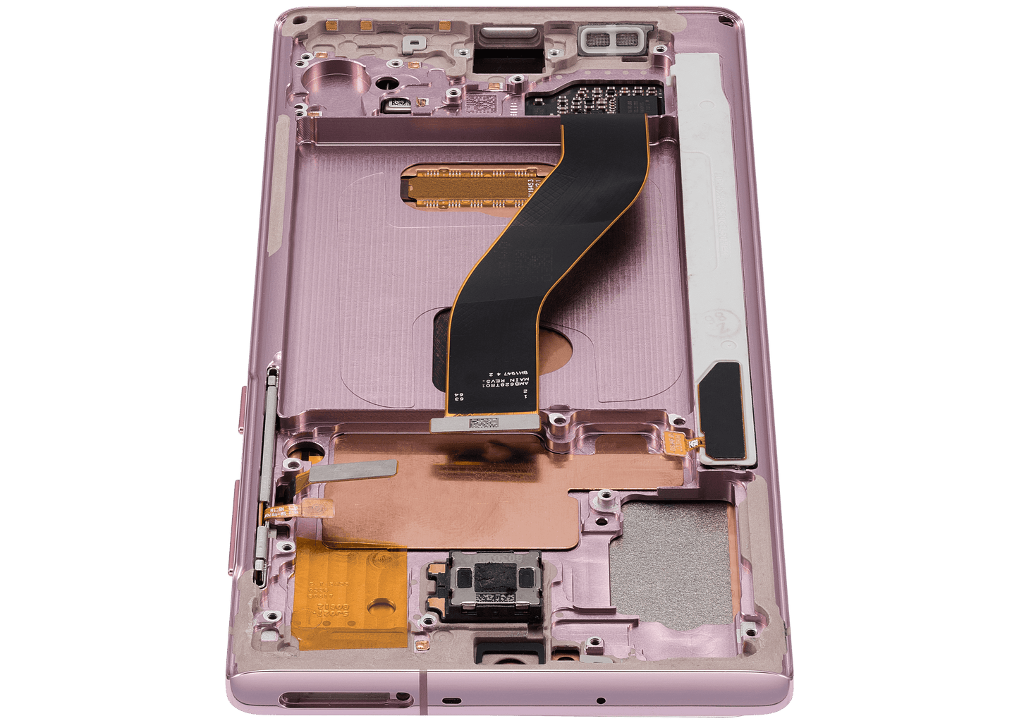 OLED Assembly With Frame For Samsung Galaxy Note 10 (Refurbished) (Aura Glow / Silver)